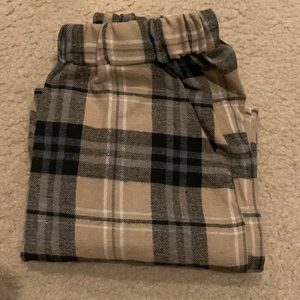 Tan plaid sweatpants womens medium